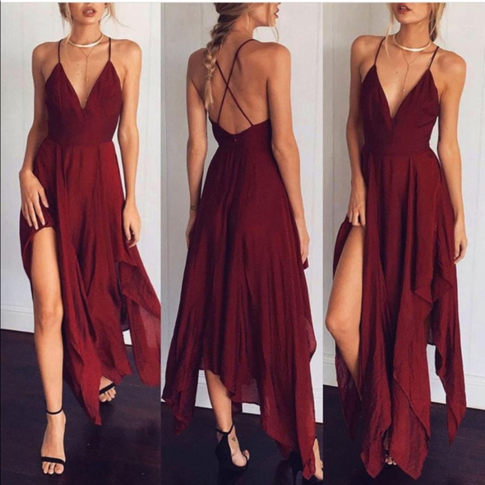 Sexy sleep ruby red dress- never worn